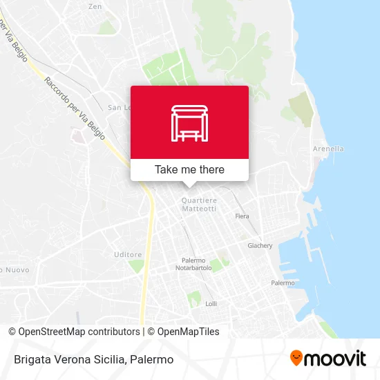 Brigata Verona Sicilia map