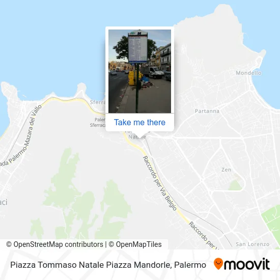 Piazza Tommaso Natale Piazza Mandorle map