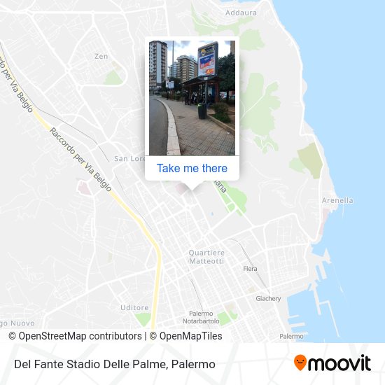 Del Fante Stadio Delle Palme map