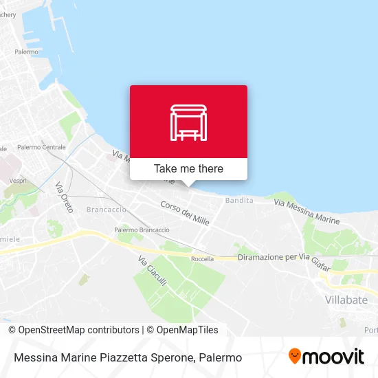 Messina Marine Piazzetta Sperone map