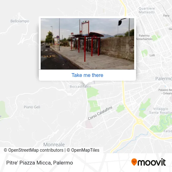 Pitre' Piazza Micca map
