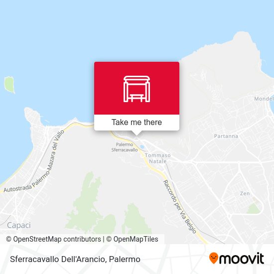 Sferracavallo Dell'Arancio map