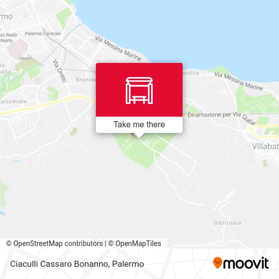 Ciaculli Cassaro Bonanno map