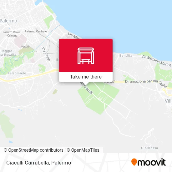 Ciaculli Carrubella map