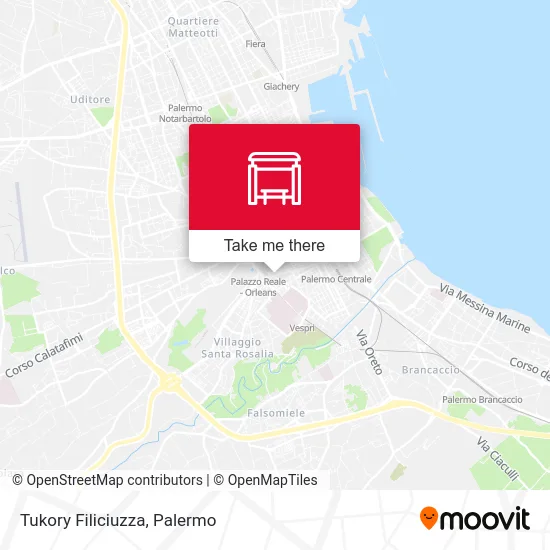 Tukory Filiciuzza map