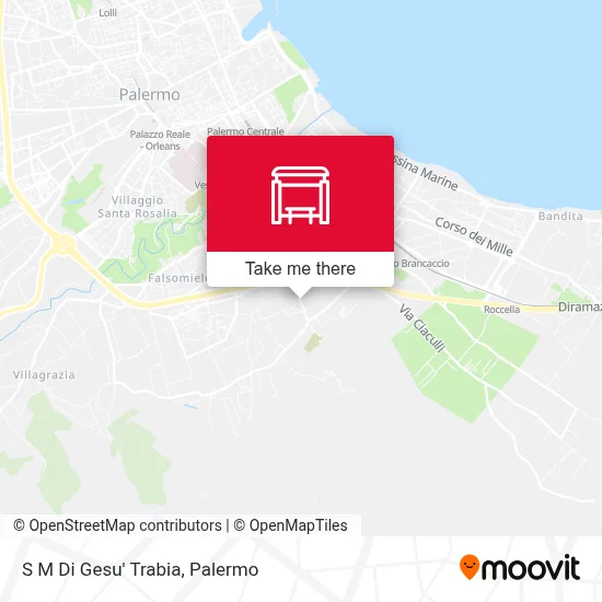 St. Mary of Jesus Trabia map