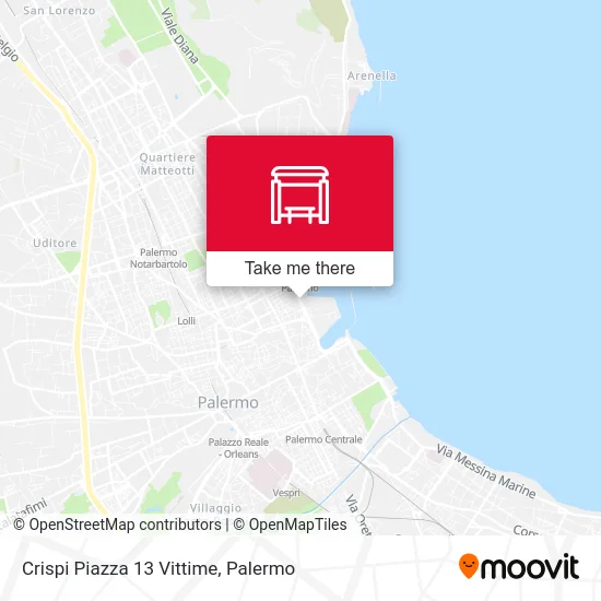 Crispi Piazza 13 Vittime map
