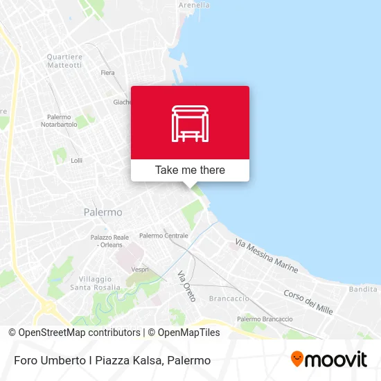 Foro Umberto I Piazza Kalsa map