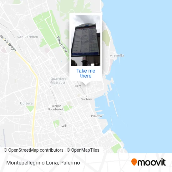 Montepellegrino Loria map