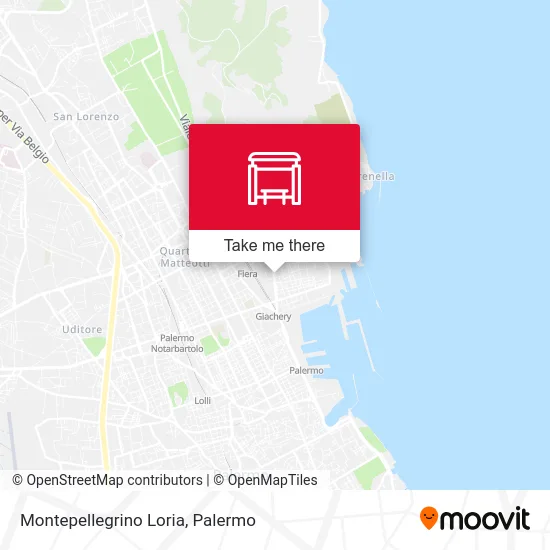 Montepellegrino Loria map