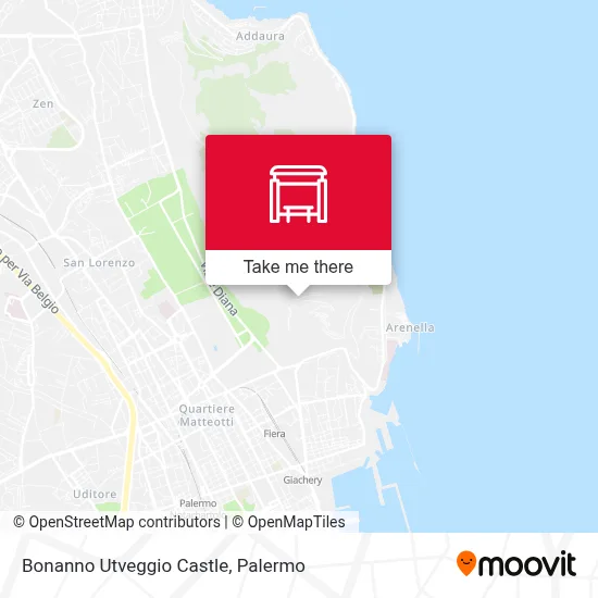 Bonanno Utveggio Castle map