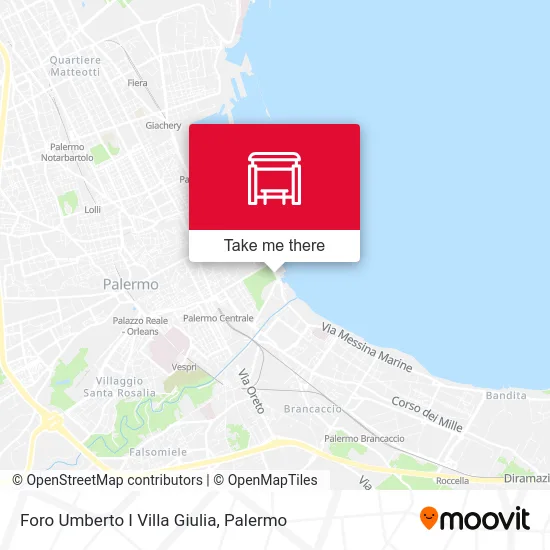 Foro Umberto I Villa Giulia map