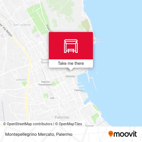 Montepellegrino Mercato map