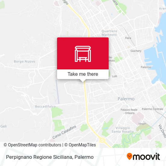 Perpignano Regione Siciliana map