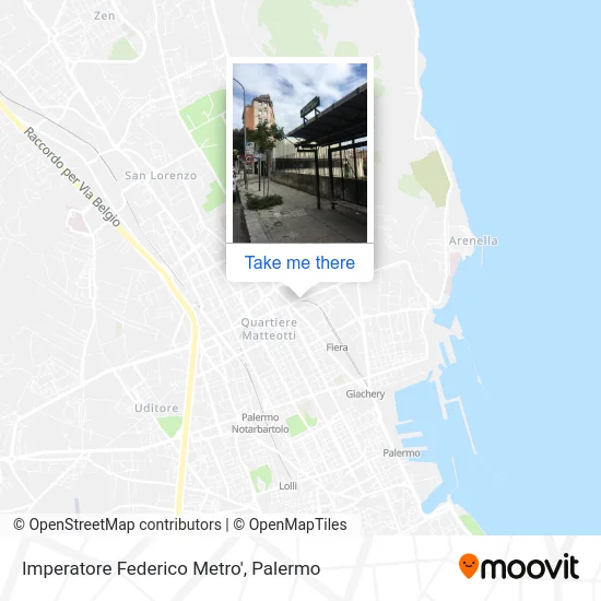 Imperatore Federico Metro' map