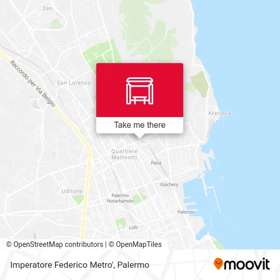 Imperatore Federico Metro' map