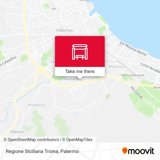 Regione Siciliana Troina map