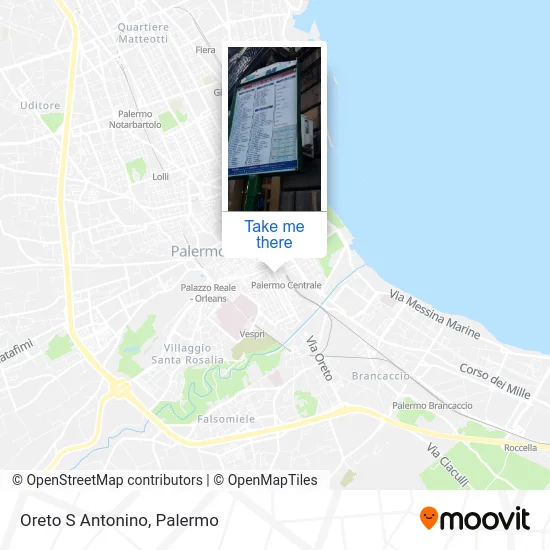 Oreto Sant'Antonino map