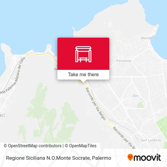 Regione Siciliana N.O.Monte Socrate map