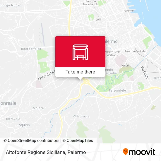 Altofonte Regione Siciliana map