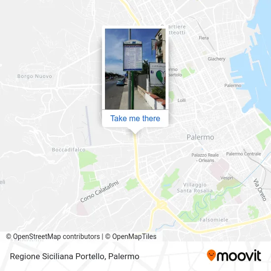 Regione Siciliana Portello map