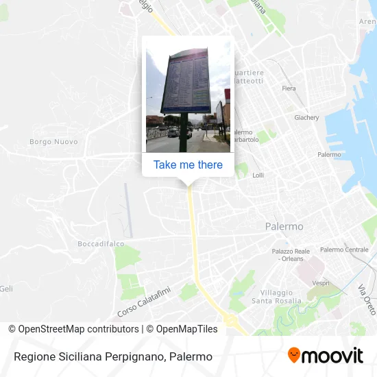 Regione Siciliana Perpignano map
