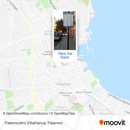 Paternostro Villafranca map