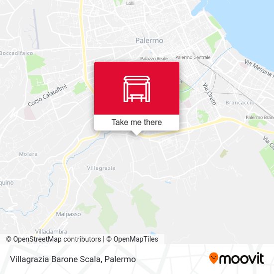 Villagrazia Barone Scala map