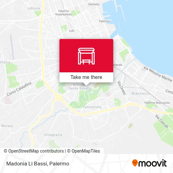 Madonia Li Bassi map