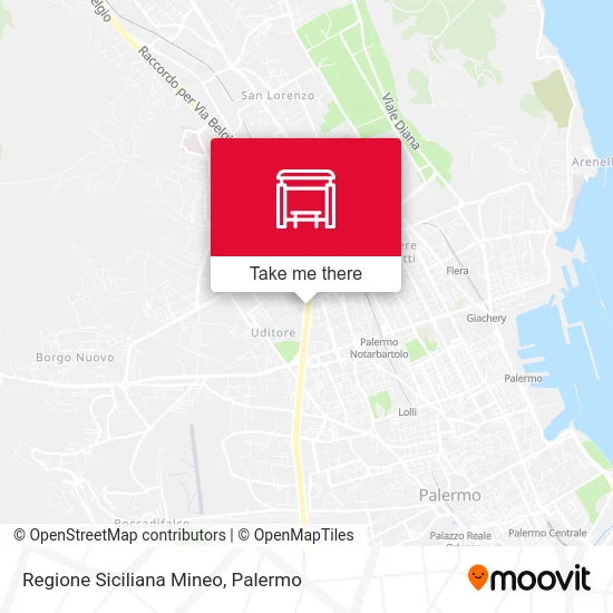 Regione Siciliana Mineo map