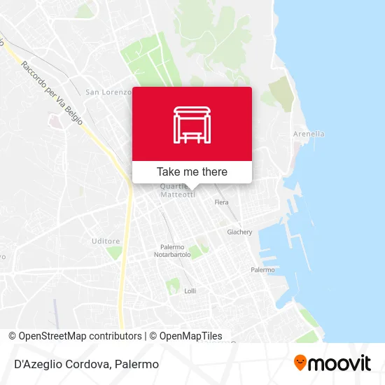 D'Azeglio Cordova map