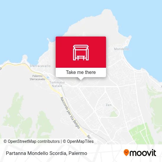 Partanna Mondello Scordia map