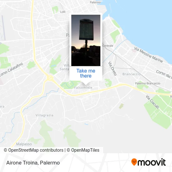 Airone Troina map