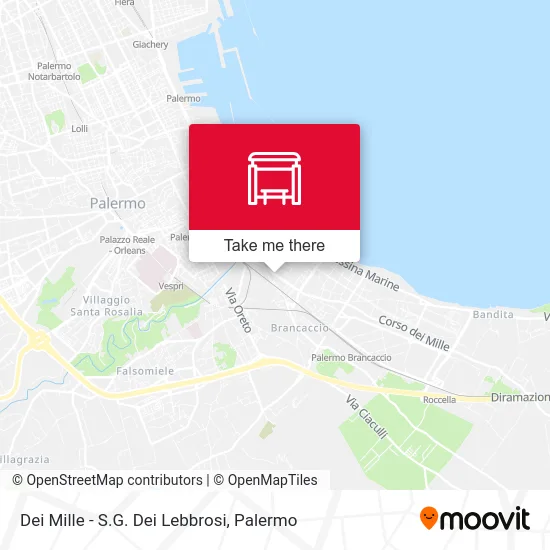 Dei Mille  - S.G. Dei Lebbrosi map