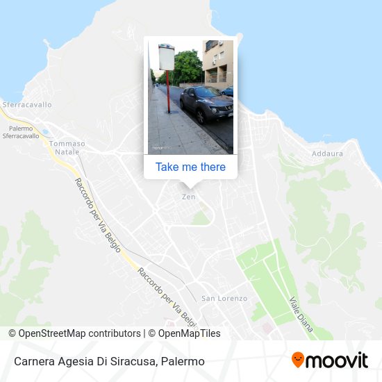 Carnera Agesia Di Siracusa map