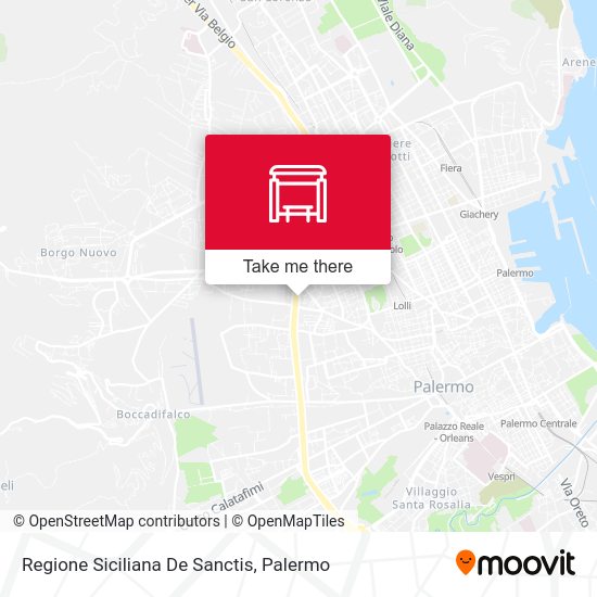 Regione Siciliana De Sanctis map