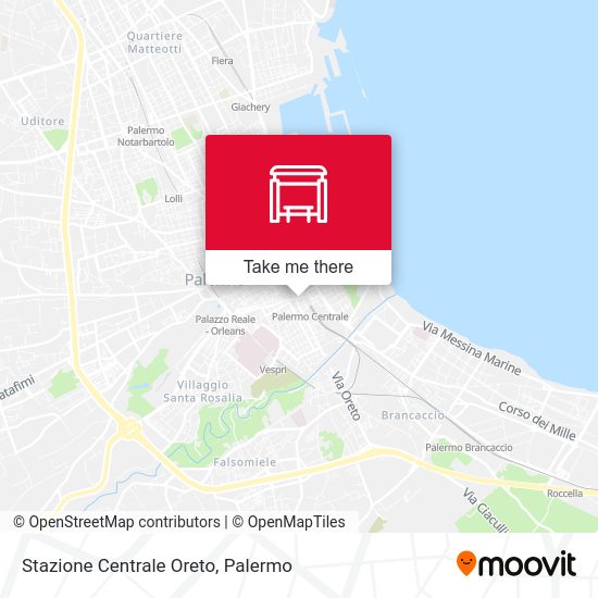 Stazione Centrale Oreto map