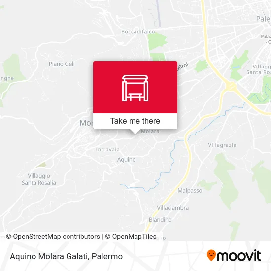Aquino Molara Galati map