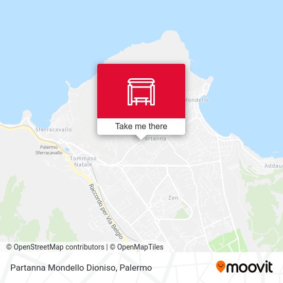 Partanna Mondello Dioniso map