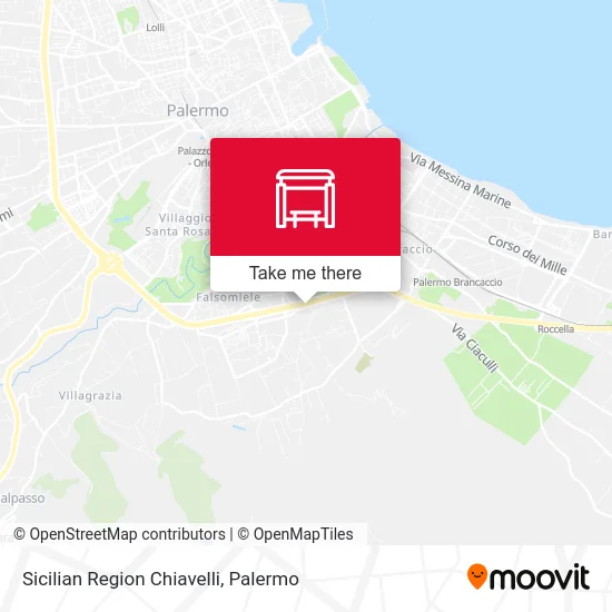 Sicilian Region Chiavelli map