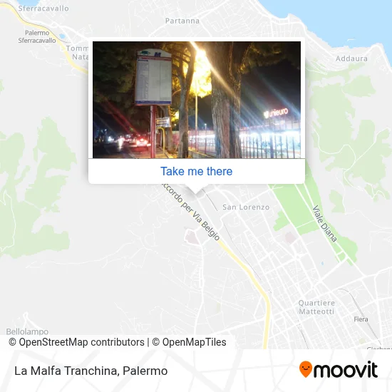 La Malfa Tranchina map