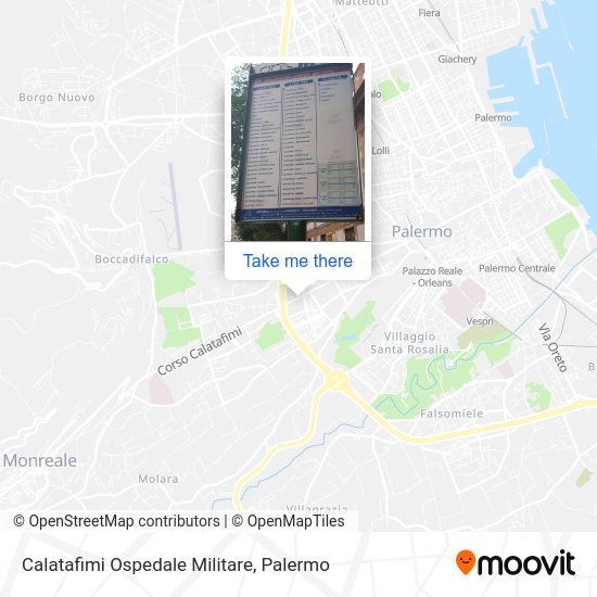 Calatafimi Ospedale Militare map