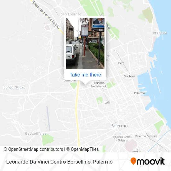 Leonardo Da Vinci Center Borsellino map
