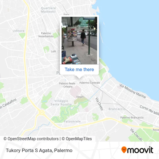 Tukory Porta S Agata map