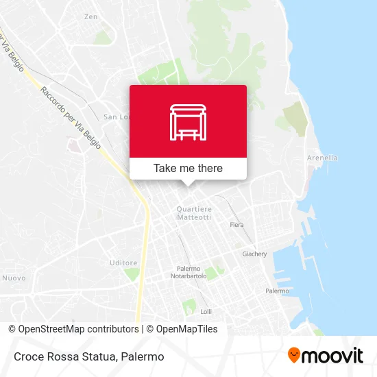 Croce Rossa Statua map