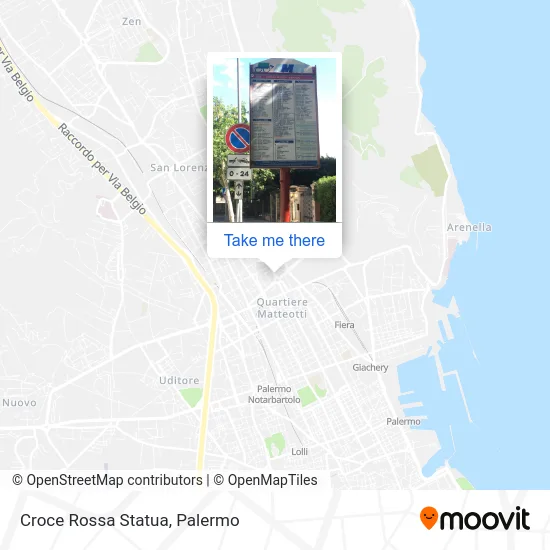 Croce Rossa Statua map