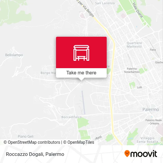 Roccazzo Dogali map