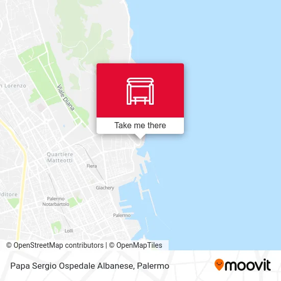 Papa Sergio Ospedale Albanese map