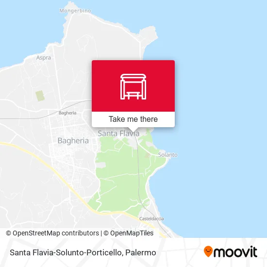 Santa Flavia-Solunto-Porticello map