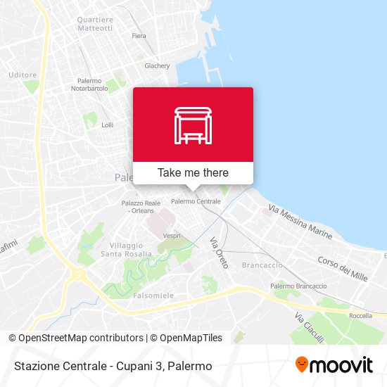 Stazione Centrale - Cupani 3 map